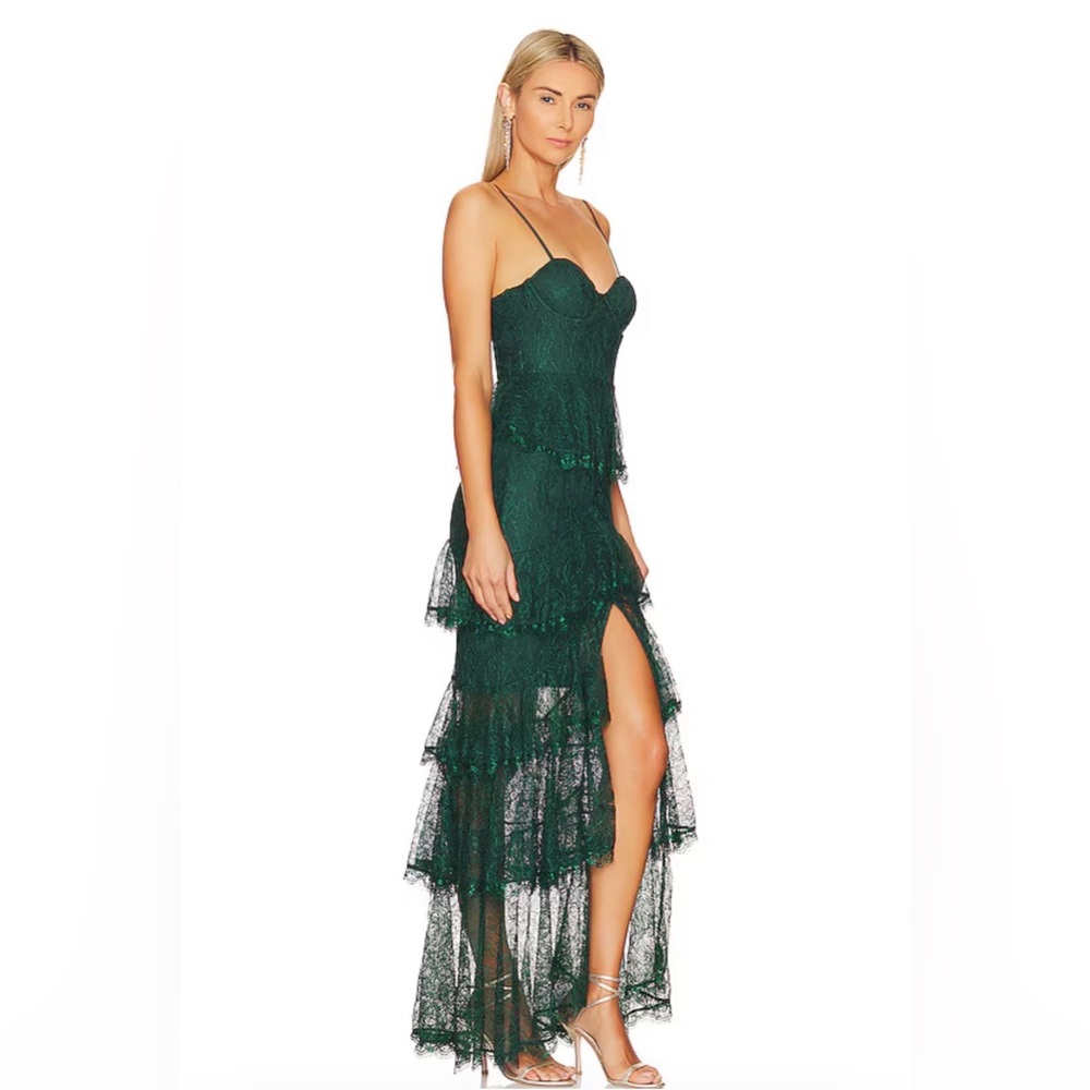 Zelda Fitz Gown in Emerald Green - Picture 2 of 6